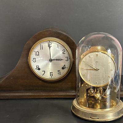 LOT 650: Gilbert Mantel Clock & Schatz 1000-Day Anniversary Clock