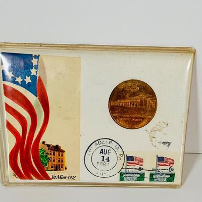 LOT 658: Tin Box Banks, 1969 First Issue Philadelphia Mint Opening Medal and Bronze Eisenhower Medal