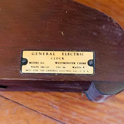 LOT 664: Doehler White Foot Locker, GE Electric Westminster Chime Mantle Clock, Air Guide Wood Wall Weather Station and Banjo Barometer