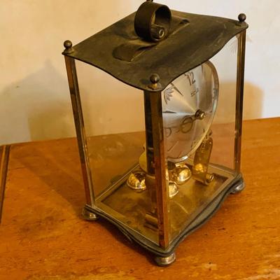 LOT 666: Three Side Tables, Three Anniversary Clocks, an Hourglass and a Lamp