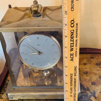 LOT 666: Three Side Tables, Three Anniversary Clocks, an Hourglass and a Lamp