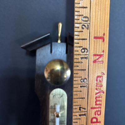LOT 707: Kern Anniversary Clock, Brass Hourglass & Traditions Barometer