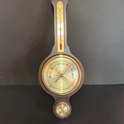 LOT 707: Kern Anniversary Clock, Brass Hourglass & Traditions Barometer