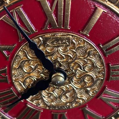 LOT 707: Kern Anniversary Clock, Brass Hourglass & Traditions Barometer
