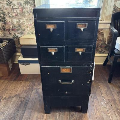 LOT 708 Vintage Globe Wernicke Stacking Filing Cabinet