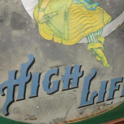 Vintage Miller High Life Beer Mirror Witch
