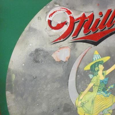 Vintage Miller High Life Beer Mirror Witch