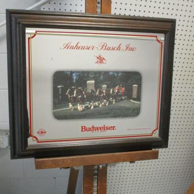 Vintage Budweiser Clydesdal's Framed Mirror