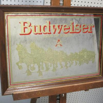 Vintage Budweiser Clydesdales Framed Mirror