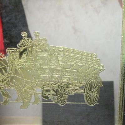 Vintage Budweiser Clydesdales Framed Mirror