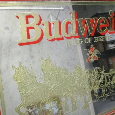 Vintage Budweiser Clydesdales Framed Mirror