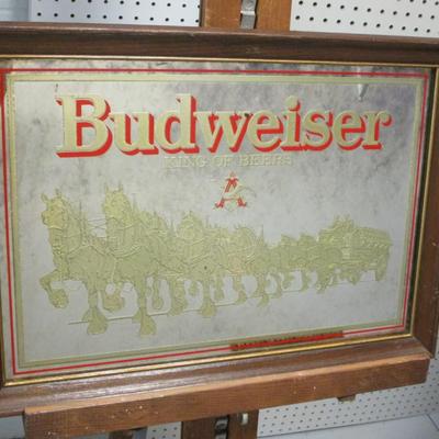 Vintage Budweiser Clydesdales Framed Mirror