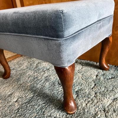 Velvet Upholstered Ottoman Foot Stool