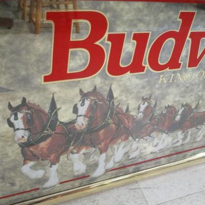 Large Vintage Budweiser Clydesdale Mirror