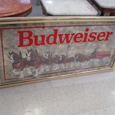 Large Vintage Budweiser Clydesdale Mirror