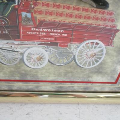 Large Vintage Budweiser Clydesdale Mirror