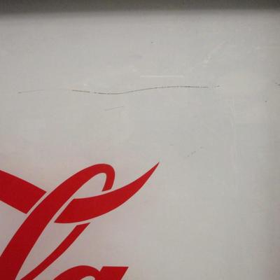Vintage Framed Coca-Cola Vending Machine Panel Sign