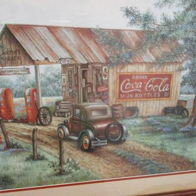 Coca-Cola Print Martin's Garage Framed Kay Lamb Shannon Print