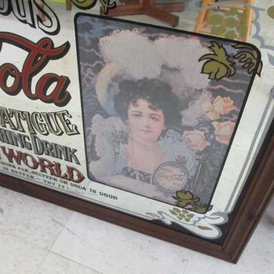 Large "Coca-Cola Relieves Fatigue" Framed Mirror