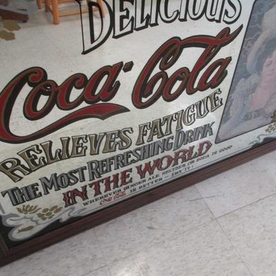 Large "Coca-Cola Relieves Fatigue" Framed Mirror