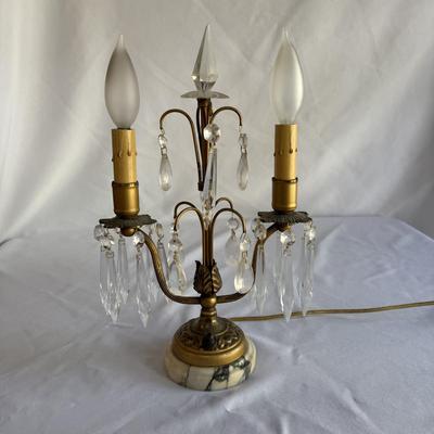 Marble Base Table Lamp with Kundo Quartz Clock (K-BM)