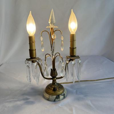 Marble Base Table Lamp with Kundo Quartz Clock (K-BM)