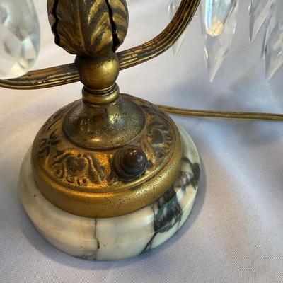 Marble Base Table Lamp with Kundo Quartz Clock (K-BM)