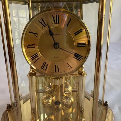Marble Base Table Lamp with Kundo Quartz Clock (K-BM)