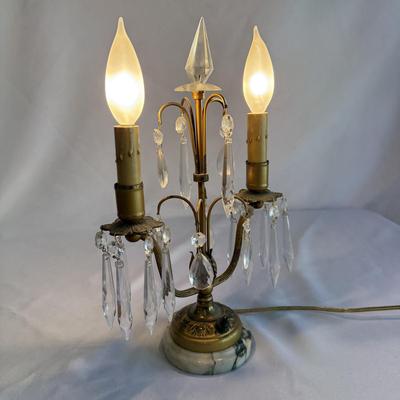 Marble Base Table Lamp with Kundo Quartz Clock (K-BM)