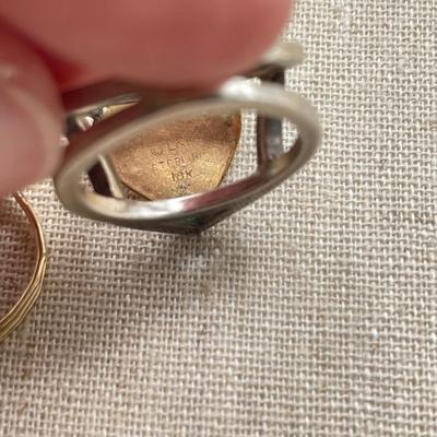 Three Unique Gold Rings 14K (ST-SS)