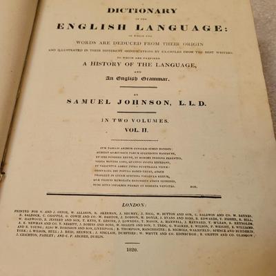 Johnsons Dictionaries and Antique English Books (L-EL)