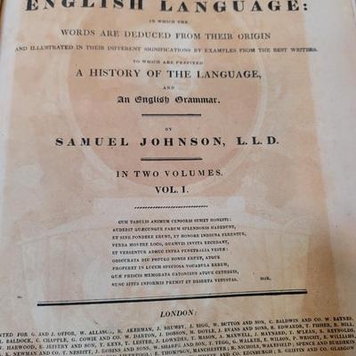 Johnsons Dictionaries and Antique English Books (L-EL)