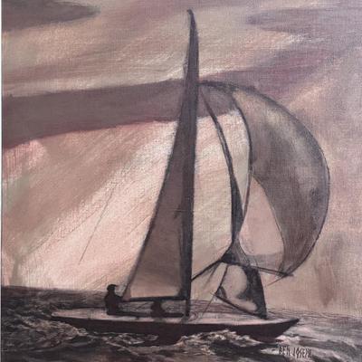 Sailboat Painting by Ben Joseph (DR-DZ)