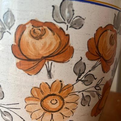 Signed Marian Abbey handpainted lamp