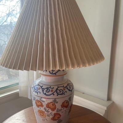 Signed Marian Abbey handpainted lamp