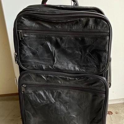 Leather suitcase