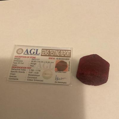 345 Carat Rough Cut Ruby Gem