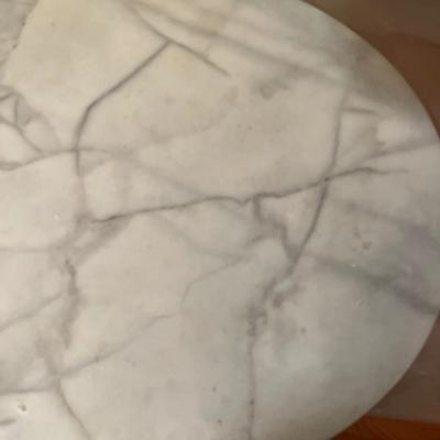 Oval marble slab