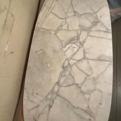 Oval marble slab