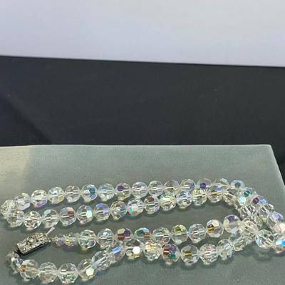 Vintage AB Crystal Beaded Necklace
