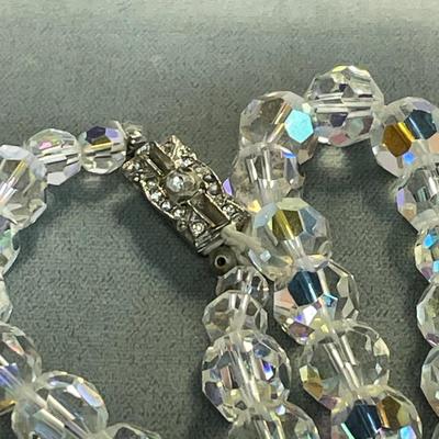 Vintage AB Crystal Beaded Necklace