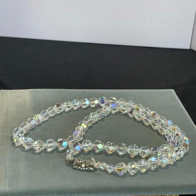 Vintage AB Crystal Beaded Necklace