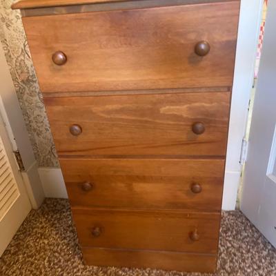 Small taller, pine four-door dresser