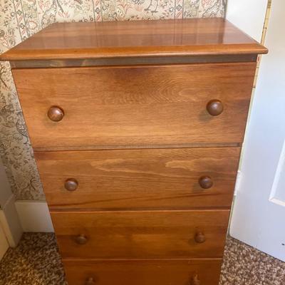 Small taller, pine four-door dresser