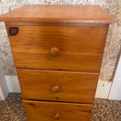 Small three drawer chest of drawers