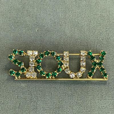 UND Sioux Rhinestone Pin
