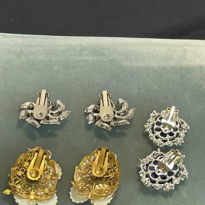 3 Pair Chunky Vintage Earrings