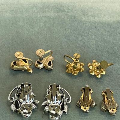 4 Pair Vintage Earrings