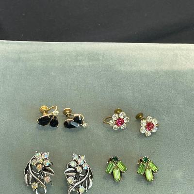 4 Pair Vintage Earrings