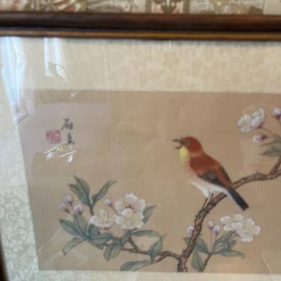 Three Oriental bird pictures